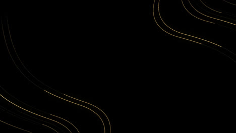 Abstract-luxury-curved-lines-wave-animation-wavy-lines-with-copy-space-on-black-background